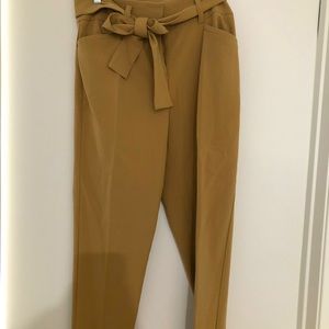 NWT Khaki Cropped High Waisted Slacks